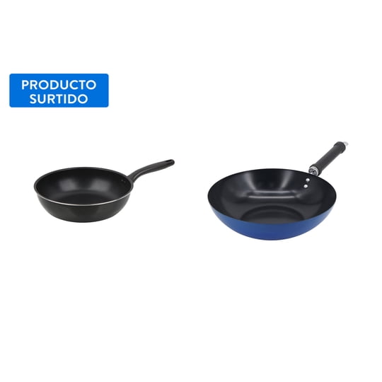 Wok 28cm Prensado Antiadherente Aluminio 1 Pieza 1 Un Haus