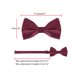 thumbnail image 3 of INSPIRE CHIC Conjunto de Pajarita Pre-Anudada para Hombre con Pañuelos a Juego para Negocios Casual Vino Rojo Talla Única, 3 of 5