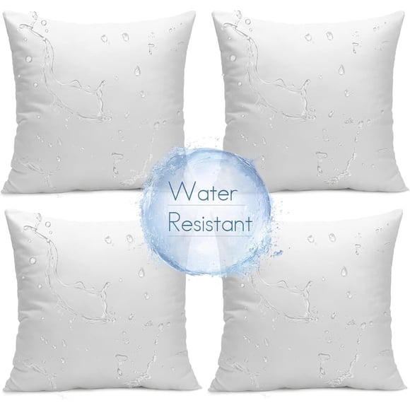 Ashler Outdoor Pillows, 18 x 18 Waterproof Pillow Inserts Set of 4