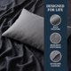 thumbnail image 4 of REGALWOVEN Paquete de 2 Fundas de Almohada de Algodón, Fundas de Almohada Suaves con Cierre Tipo Sobre, Unisex, Resistentes a las Arrugas, Ropa de Cama Duradera Verde Oscuro - Gris Queen, 4 of 5