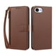 thumbnail image 1 of Funda Tipo Billetera para iphone17E/16E/SE4 con Soporte y Bolsillo con Cierre Marrón, 1 of 1