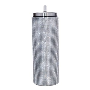 Bothyi - Vasos Con Aislamiento De Diamante Bling A Prueba De Herrumbre Para Compras En Interiores Y Exteriores Plateado