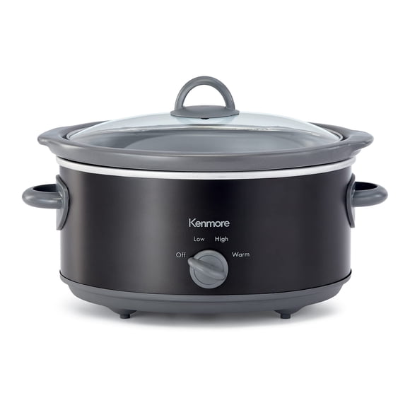 Olla de cocción lenta Koolatron 5 L de acero inoxidable con tapa de vidrio