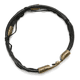 thumbnail image 2 of Pulsera cuero y cobre negra moda juvenil unisex, 2 of 3