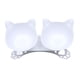 thumbnail image 4 of Cuencos Dobles Elevados Para Gatos, Alimentador De Agua Para Mascotas Elevado, Platos De Alimentación Inclinados, Blanco, 4 of 5