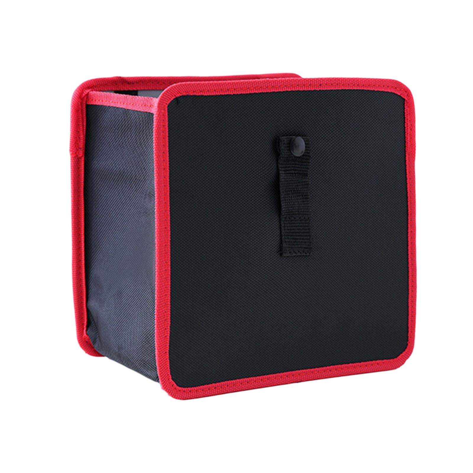 Ioensy - Cubo De Basura Plegable Para Coche, Resistente A Desgarros, Cubo De Basura Automotriz Multifuncional, Rojo