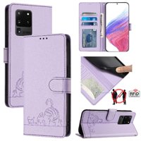 Funda Tipo Cartera Foxdock Para Samsung Galaxy S20 Ultra Con Soporte, Ranuras, Rfid, Diseño De Gato