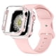 thumbnail image 1 of Correa de reloj XYF compatible con Apple de 38 mm con funda protectora rosa, 1 of 6