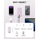 thumbnail image 4 of VRURC Power Bank 10000mAh con cables USB-C integrados, color morado, 4 of 9