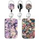 thumbnail image 1 of Porta credenciales Rcmyll pack de 2 con flores y carrete retráctil, 1 of 7