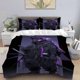 thumbnail image 1 of 3pcs Cyber Samurai Digital Print Bedding Set | High Density Polyester Soft Skin-Friendly, 1 of 1