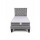 thumbnail image 1 of Cama de Plaza y Media Gris Medio Felpa + Colchon Semi ortopedico 1.5, 1 of 2