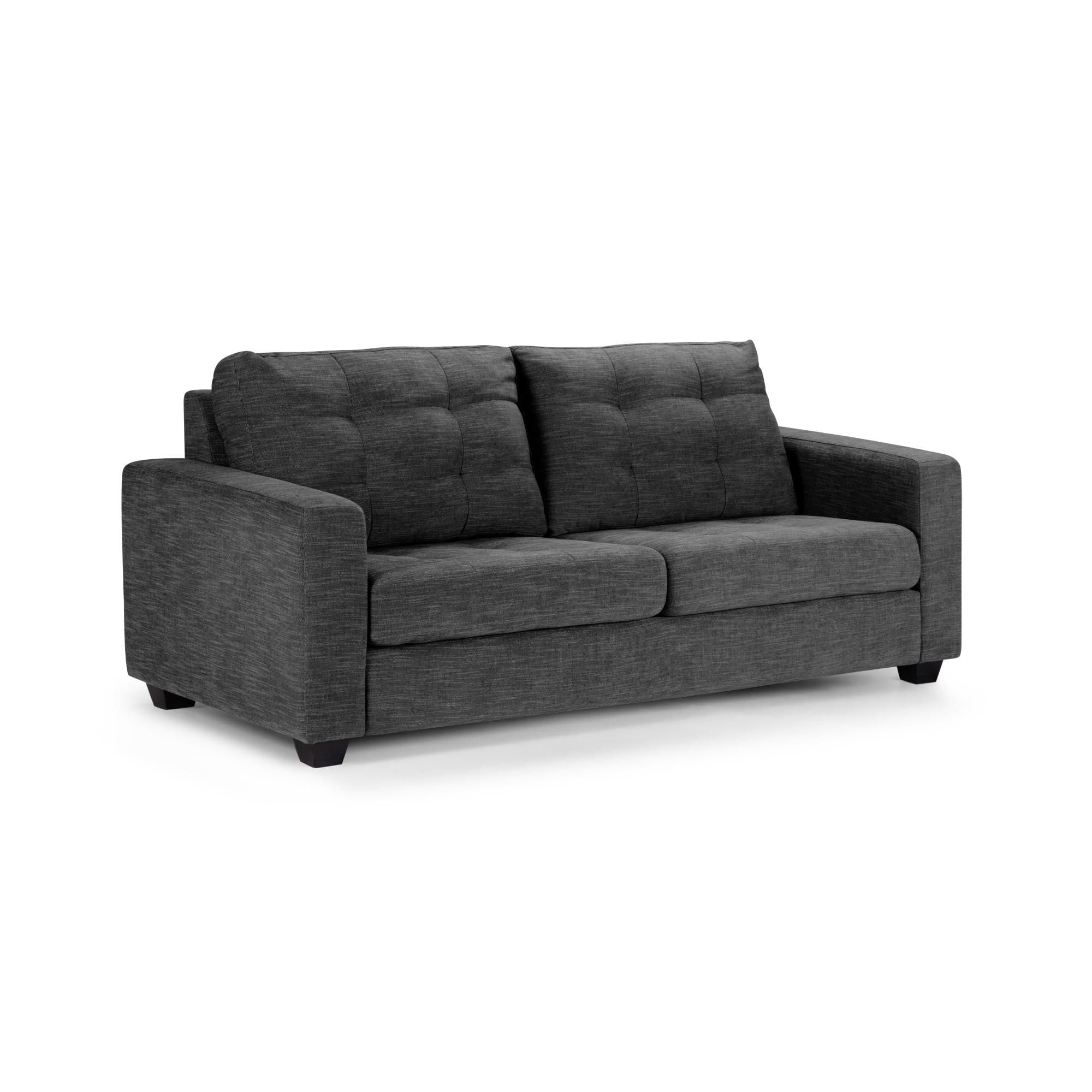 Rosen - Sofá Manet 2 Cuerpos Tela Color Grafito