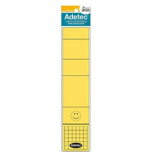 Adetec - Lomos Autoadhesivos Para Archivador Amarillo