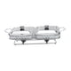thumbnail image 4 of Chafing Dish Compacto Resistente Con Tapas Servidor De Buffet Para Cenas Hotel Picnic Plata, 4 of 5