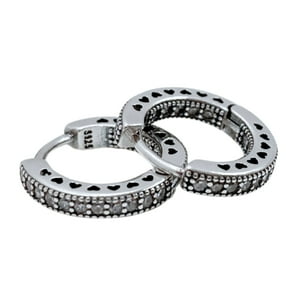 Nordvik London - Aros Argolla Cintillo Circonitas Pavé, 1,5 Cm, Plata 925