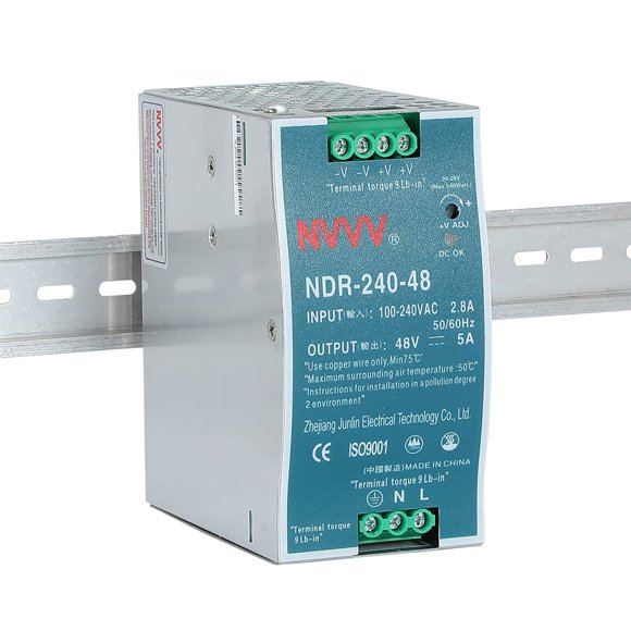Fuente de alimentación industrial de riel DIN 48V DC 5A 240W NDR-240-48