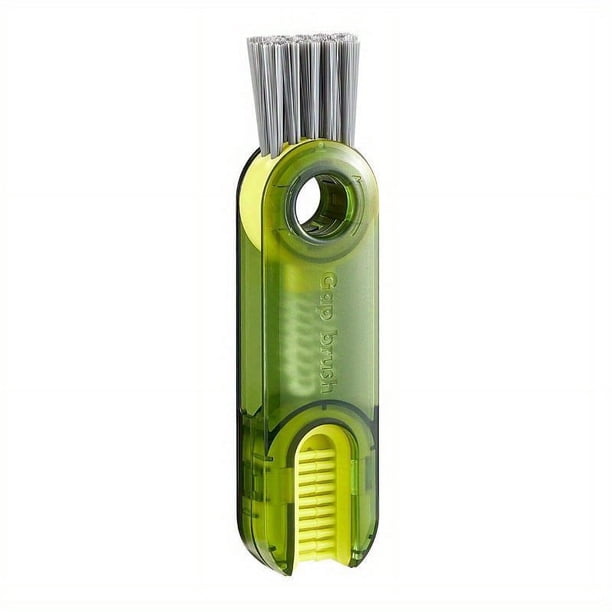 1/2/3pcs, 3 In 1 Multifunctional Cleaning Brush, Tiny Bottle Cup Lid Detail Brush Straw Cleaner Tools, Vacuum Cup Gap Cleaning Brushes, Mini Silica Gel Bottle Holder Cleaner Household Kitchen Cleaning