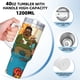 thumbnail image 5 of Buenos Tiempos Vaso aislado de acero inoxidable con asa, diseño temático, regalo para familia, amigos y fans; incluye pajita y encaja en el portavasos estándar, 40 oz, 5 of 6