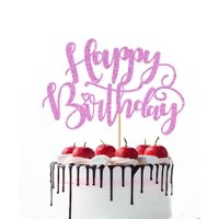 Decoración Para Tartas Naicaek Hecha A Mano Con Purpurina Para Felicitación De Cumpleaños, Color Mor