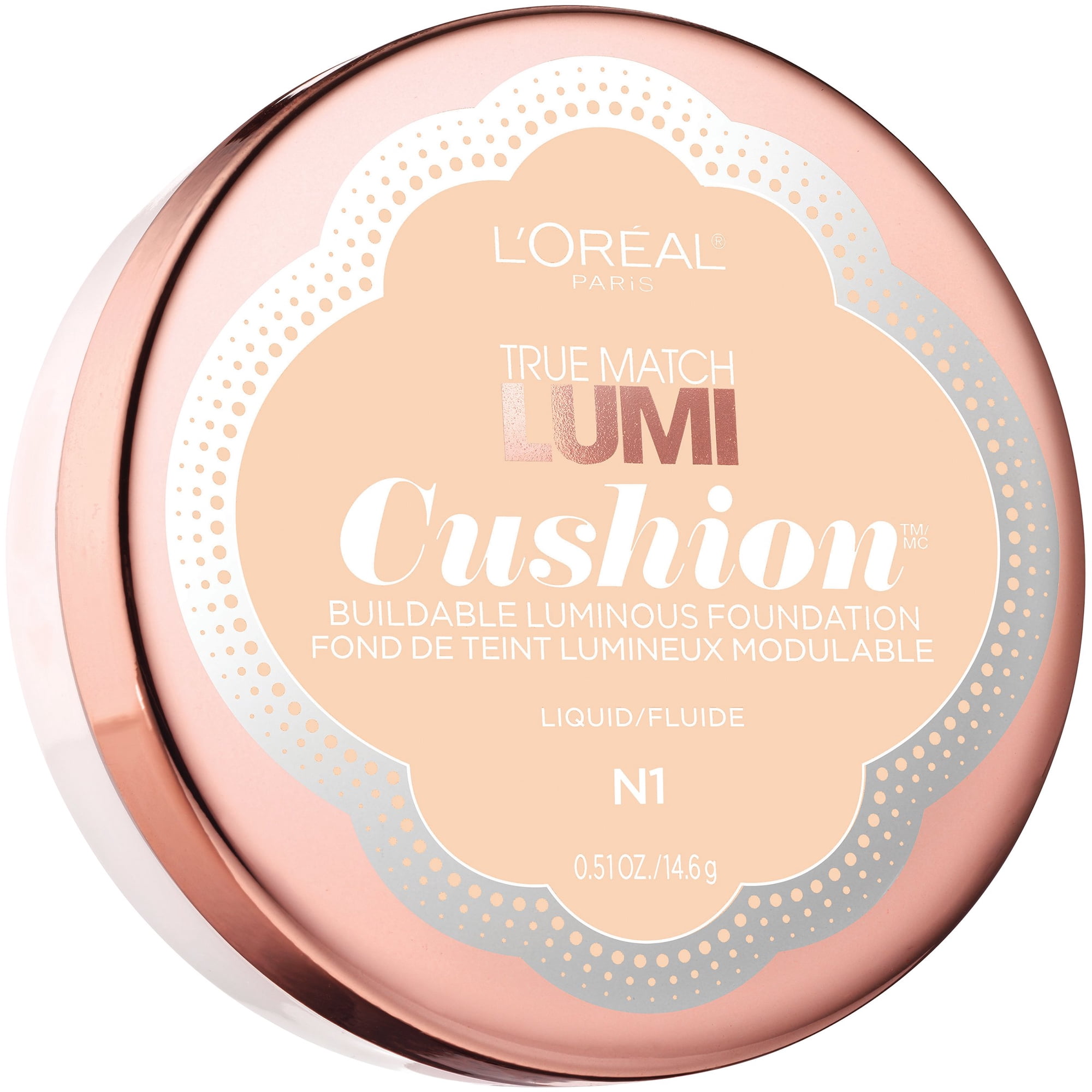 Cojín Foundation L'oreal Paris True Match Lumi N1, Color Marfil Suave