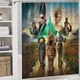 thumbnail image 5 of El Mago De La Ciudad Esmeralda theme 4 piece Shower Curtain Set With Rugs Waterproof Bathroom Decor Set Includes Bath Mat U shaped Rug Toilet Lid Cover And Curtain With Hooks, 5 of 6