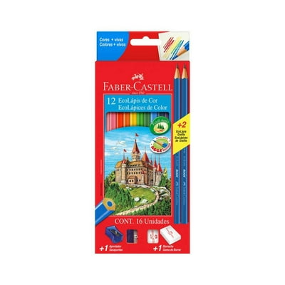 Set Lápices 12 Colores + 2 Grafito + Goma + Sacapunta None Faber-Castell