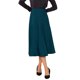 thumbnail image 2 of INSPIRE CHIC Falda de Mujer Satén Cintura Alta Línea A Elástica Acampanada Casual Midi Faldas L Azul Lago, 2 of 6