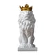 thumbnail image 2 of Estatua De León Adorno De Animal Salvaje Resina Escultura Para El Hogar Estatuilla Decoración Blanco, 2 of 5