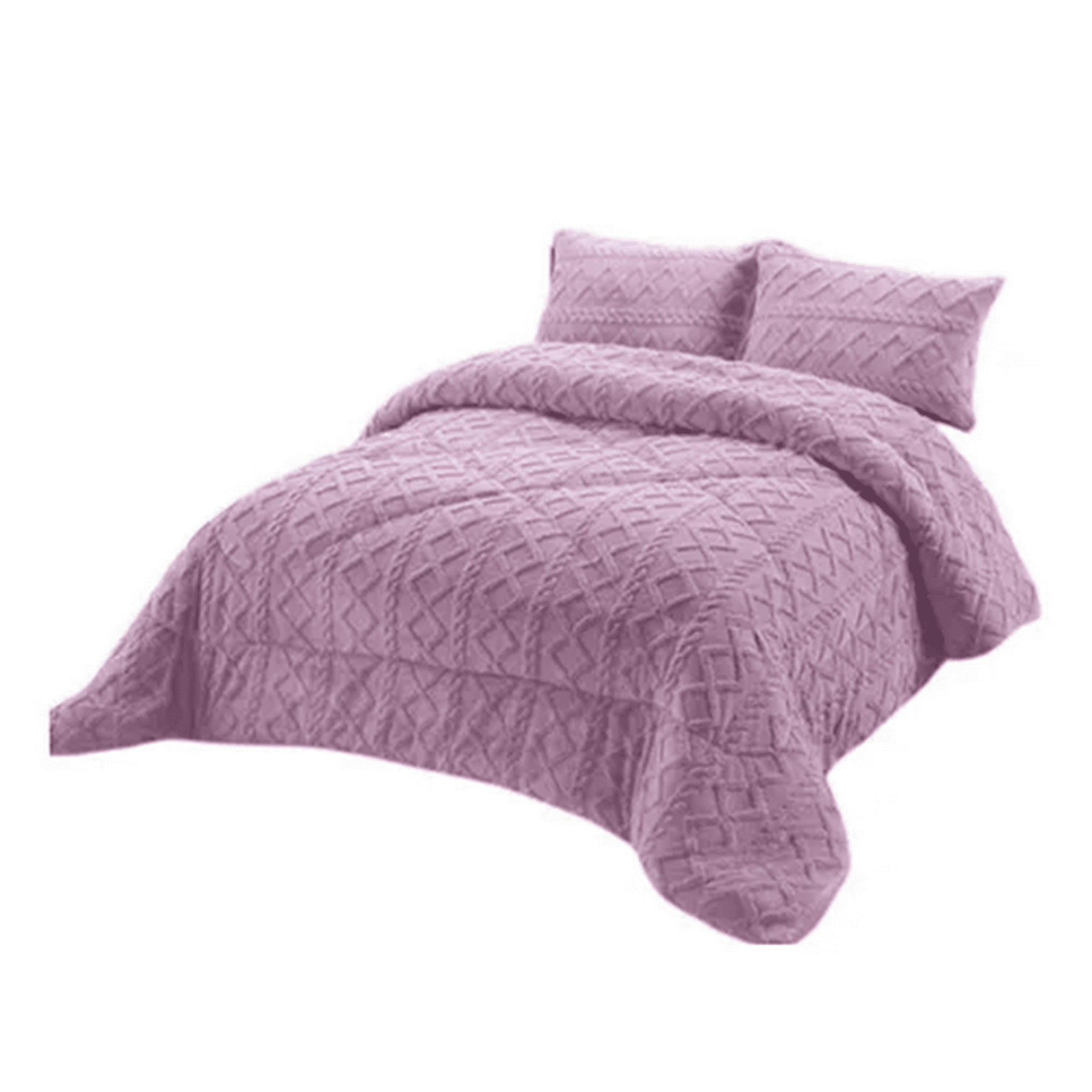 Genérico - Cubrecama Chiporro Trenzado King/super King Morado