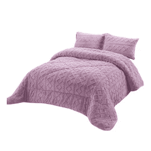 Genérico - Cubrecama Chiporro Trenzado King/Super King Morado