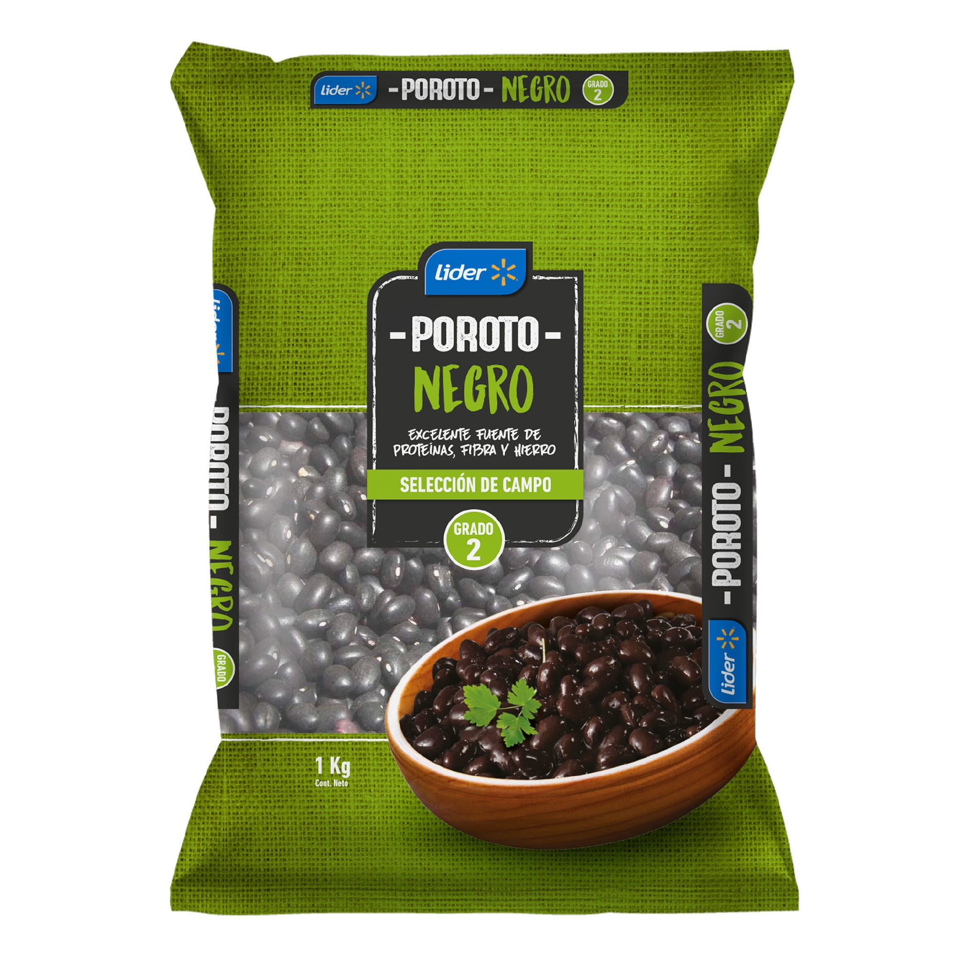 Poroto Negro Bolsa 1 Kg Lider
