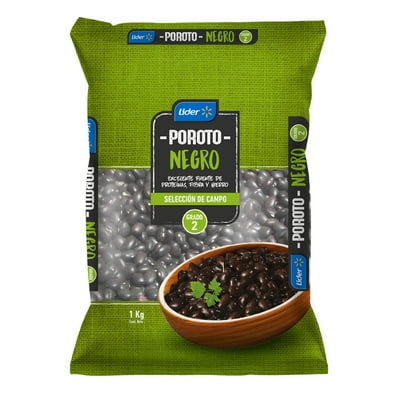 Poroto Negro Bolsa 1 Kg Lider