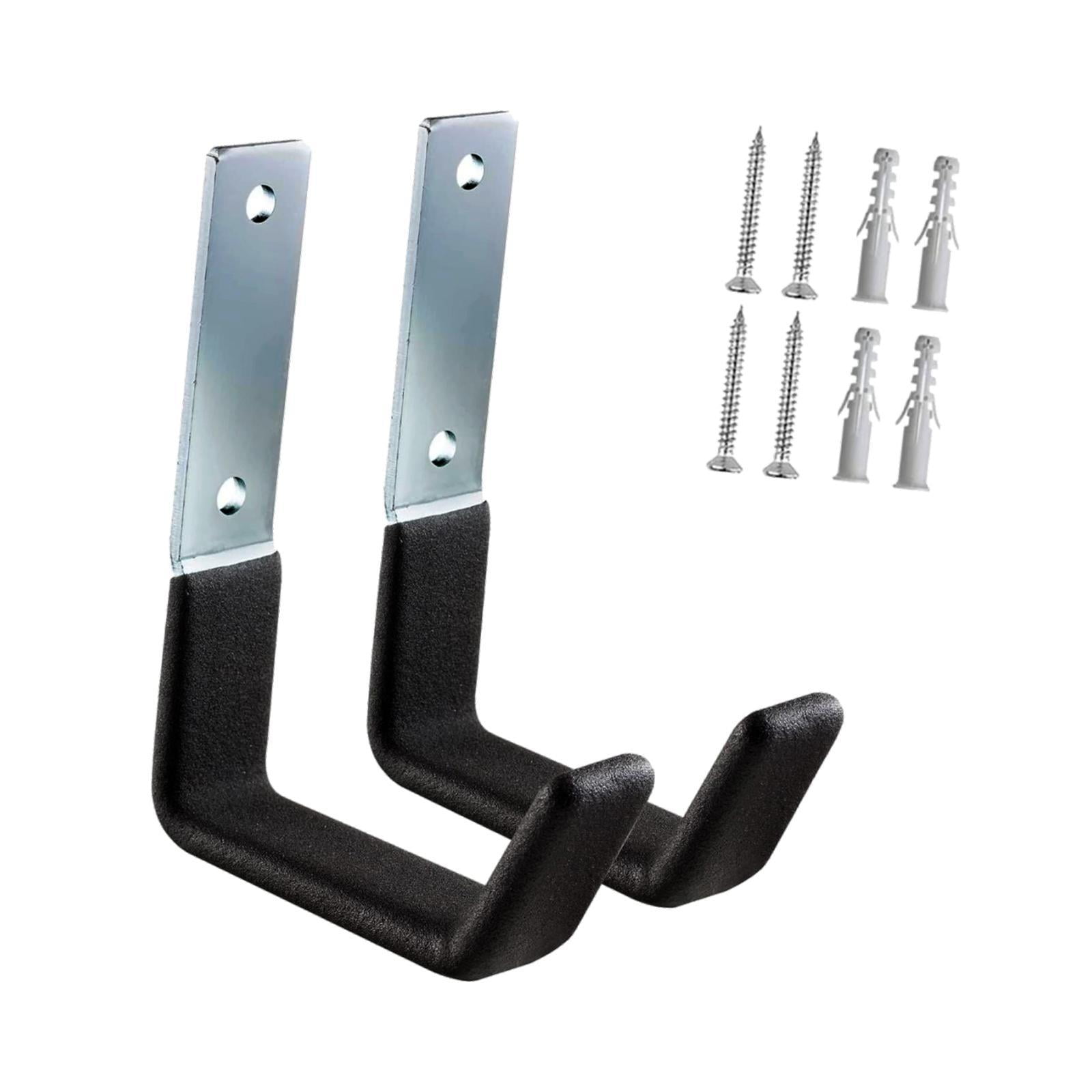 Magideal - Ganchos De Garaje De 2 Piezas, Ganchos De Montaje En Pared Para Garaje, Accesorios De Metal, Organizador De Garaje Para Herramientas De Jardín, Cuerda