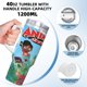 thumbnail image 5 of ¡Press Start! Vaso aislado de acero inoxidable con asa, diseño temático, regalo para familia, amigos y fans; incluye pajita y encaja en el portavasos estándar, 40 oz, 5 of 6