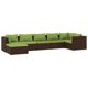 thumbnail image 1 of Conjunto de Muebles de Patio Casafoyer de 7 Piezas en Ratán Sintético Marrón con Cojines, 1 of 5