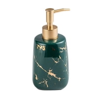 Bothyi - Dispensador De Jabón Reutilizable Con Capacidad Para 350 Ml Bomba De Mano Líquida Botella Marmoleada Verde