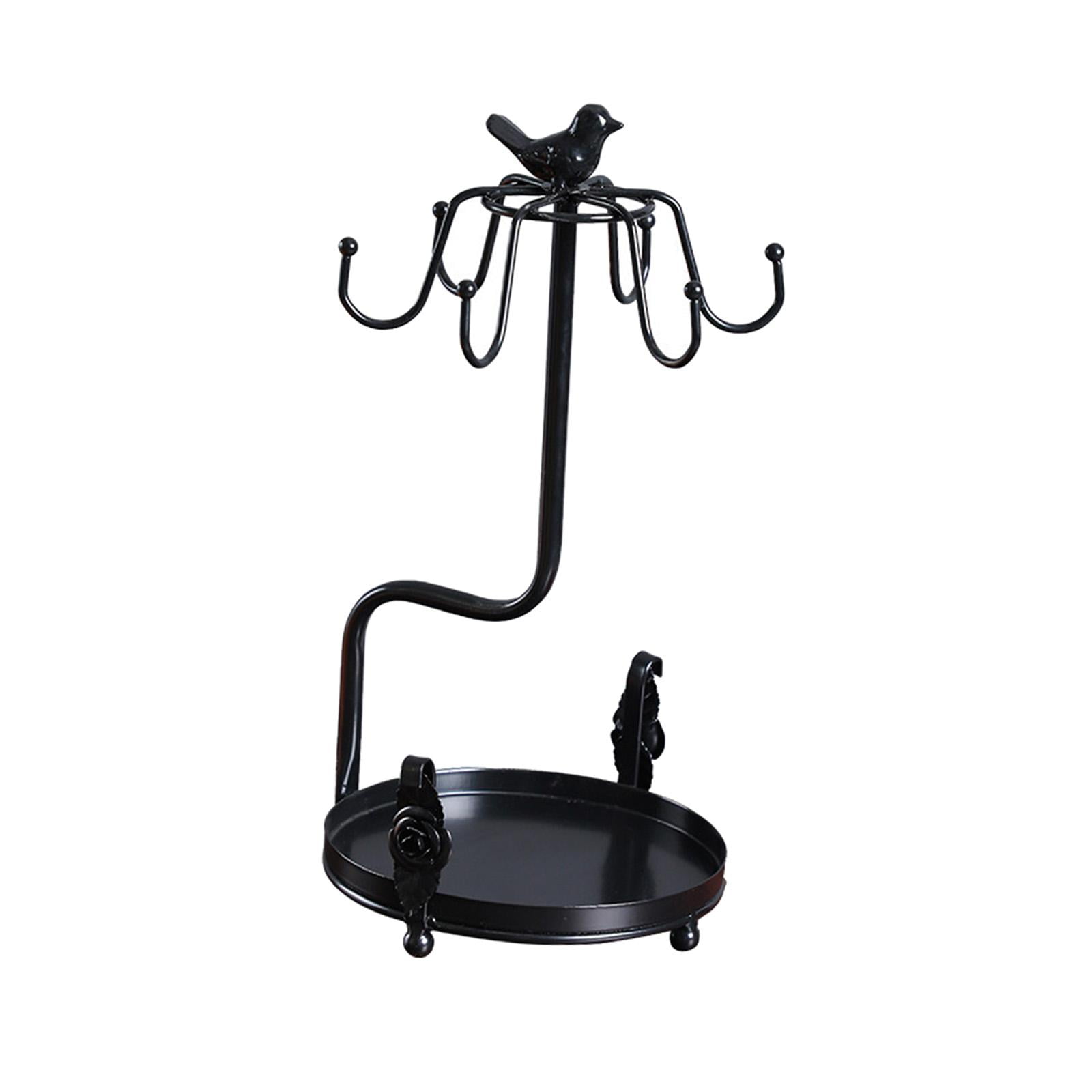 Magideal - Soporte Para Tazas De Café, Soporte Organizador De Tazas De Café Expreso De Hierro Forjado, Estante De Almacenamiento De Tazas De Té Para El Hogar , Negro