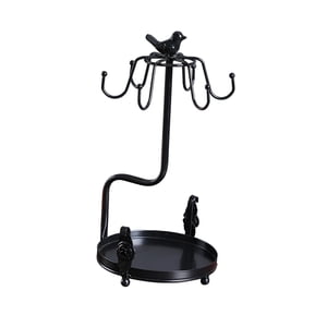 Magideal - Soporte Para Tazas De Café, Soporte Organizador De Tazas De Café Expreso De Hierro Forjado, Estante De Almacenamiento De Tazas De Té Para El Hogar , Negro