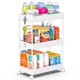 thumbnail image 1 of Carrito rodante de almacenamiento SPACEKEEPER de 3 niveles, plástico blanco, 1 of 8
