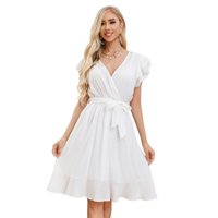 Likeshop - Vestido Corto Primavera Mujer Manga Corta Casual Y Eventos 327