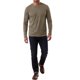 thumbnail image 2 of INSPIRE CHIC Camiseta Casual para Hombre Cuello Redondo Manga Larga Camiseta Básica Suave XL Caqui, 2 of 6
