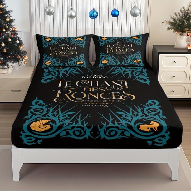 Bed Sheet Midnight Story: Goat Bird & Thorn'S Song Mystical Midnight Magic Legend Pattern Mattress Protector Elastic Design Fits Perfectly Creative Deep Pocket