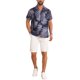 thumbnail image 2 of INSPIRE CHIC Camisas Hawaianas de Hombre de Manga Corta con Botones y Cuello de Campamento con Estampado de Hojas XL Azul Oscuro, 2 of 5