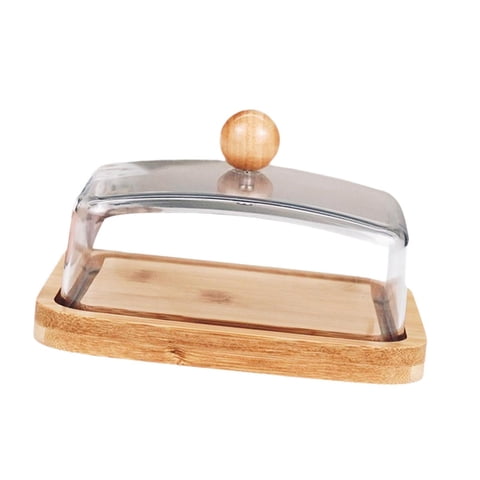 Magideal - Mantequera Con Tapa Hermética, Mantequera, Mantequera, Base De Bambú Antideslizante, Cierre Hermético, Multiusos, Adecuada Para Cocina, Bodas Y Fiesta