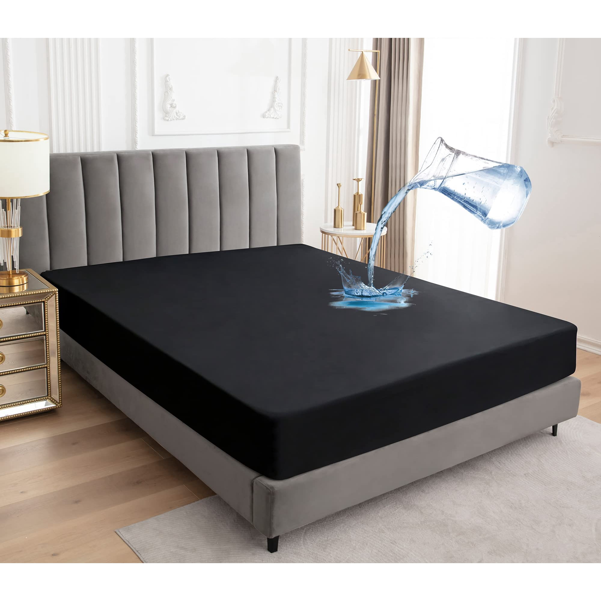 Protector De Colchón Sufdari King Size, Impermeable, 180 X 200 Cm