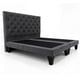 thumbnail image 1 of CAMA 2 PLAZAS CAPITONE BASE DIVIDIDA GRIS OSCURO EN FELPA, 1 of 4