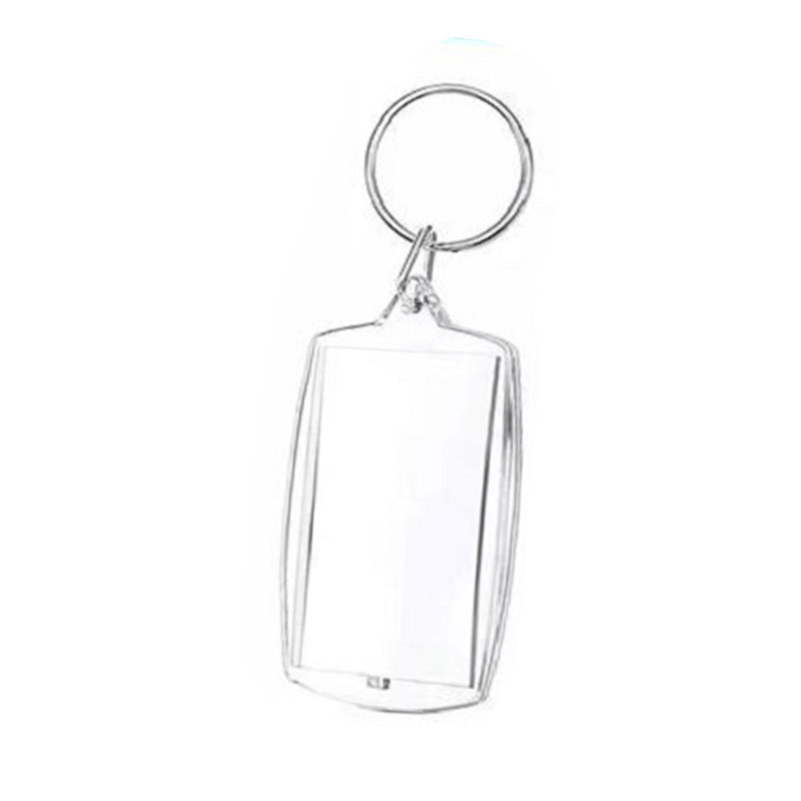 Bothyi - 100 Llaveros Acrílicos Con Foto Y Anilla Dividida Para Recuerdo De Fiesta, Inserto En Blanco