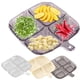 thumbnail image 3 of Party Serving Trays and Platters, Plastic Snack Serving Tray with 4 Compartment, Reusable Seasoning Tray, Appetizer Tray, ServingTray for Fruits, Veggies, Chips and Dip Servings Set, 3 of 3