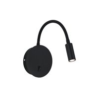 Want - Aplique De Lectura Redondo Negro 3W 3000K